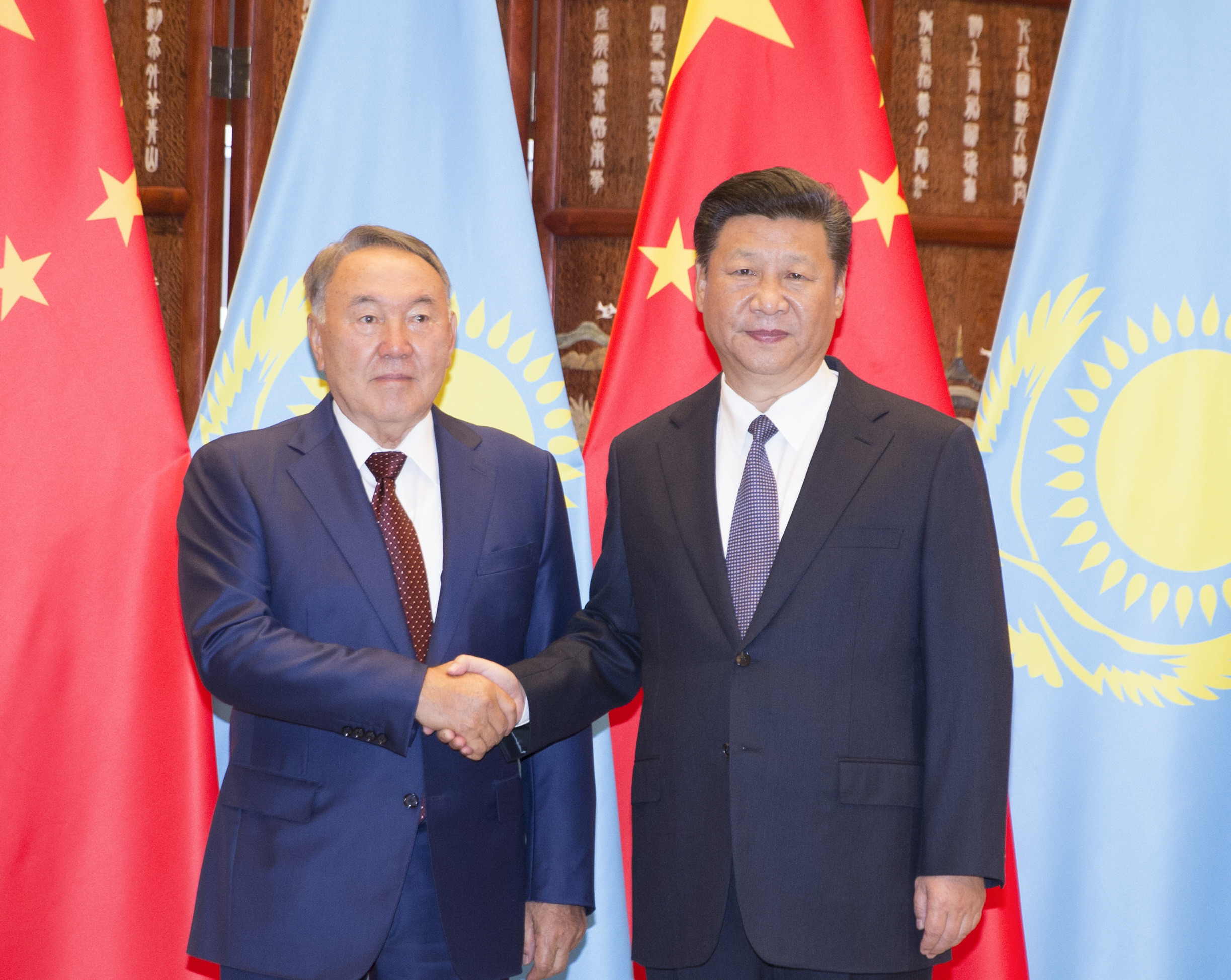 　9月2日，國(guó)家主席習(xí)近平在杭州同哈薩克斯坦總統(tǒng)納扎爾巴耶夫舉行會(huì)談。.jpg
